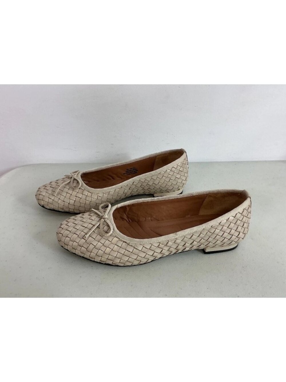 Array Leather Woven Ballet Flats Basket Weave Shoes Womens 9 New
